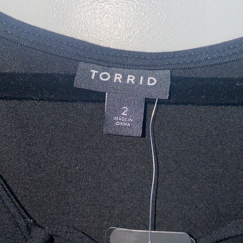 Torrid Midi Jersey Tie Front Dress - Picture 7 of 8